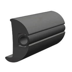 TACO Flexible Vinyl Black Rub Rail 1-1/16" X 1-7/8" 50'L