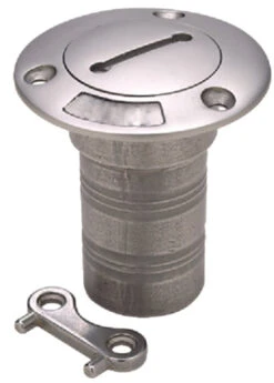 Seachoice 32281 Stainless Steel Deck Fill With Cap (Chain Tether) For 1-1/2" Hose