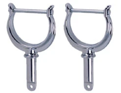 Perko 1227DP0CHR N.River Rowlock Horns Chrome, Chrome Plated Zinc, Pr.