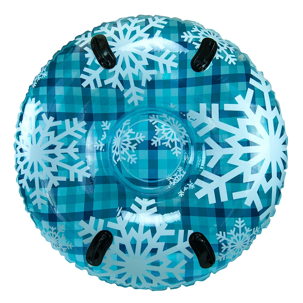 Aqua Leisure 43" Pipeline Sno™ Clear Top Racer Sno-Tube - Cool Blue Plaid 3 Aqua Leisure 43" Pipeline Sno™ Clear Top Racer Sno-Tube - Cool Blue Plaid