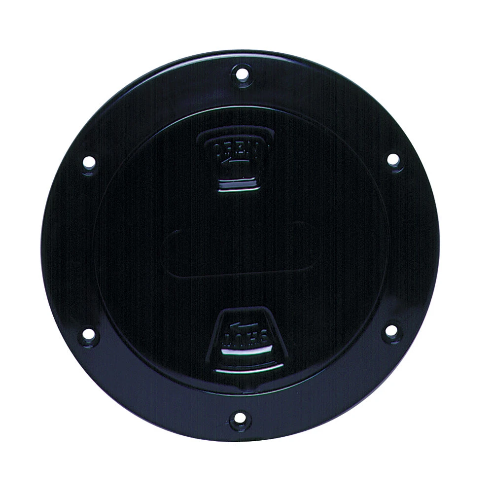 Beckson 4" Smooth Center Screw-Out Deck Plate - Black 3 Beckson 4" Smooth Center Screw-Out Deck Plate - Black