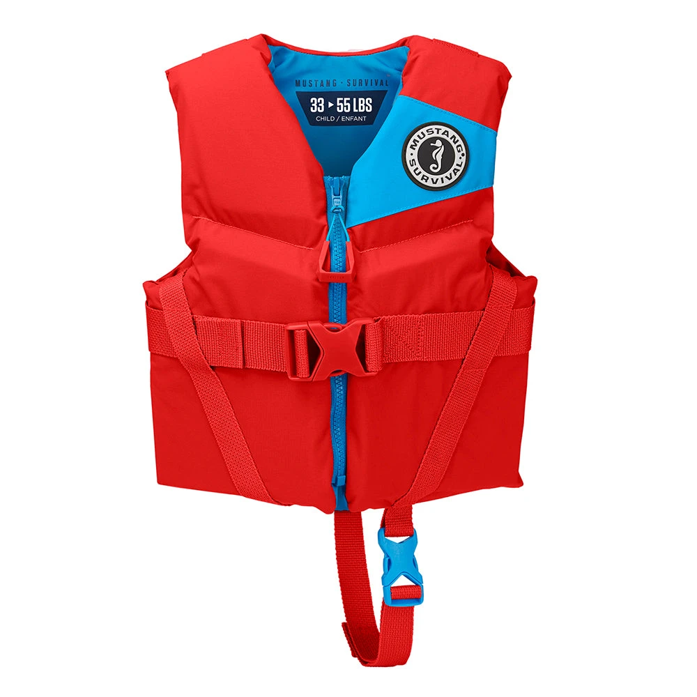 Mustang Rev Child Foam Vest - 33-55lbs - Imperial Red 3 Mustang Rev Child Foam Vest - 33-55lbs - Imperial Red
