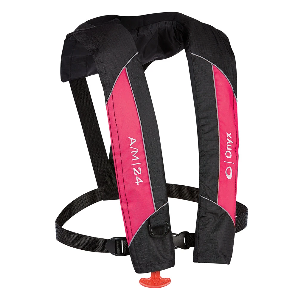 Onyx A/M-24 Automatic/Manual Inflatable PFD Life Jacket - Pink 3 Onyx A/M-24 Automatic/Manual Inflatable PFD Life Jacket - Pink