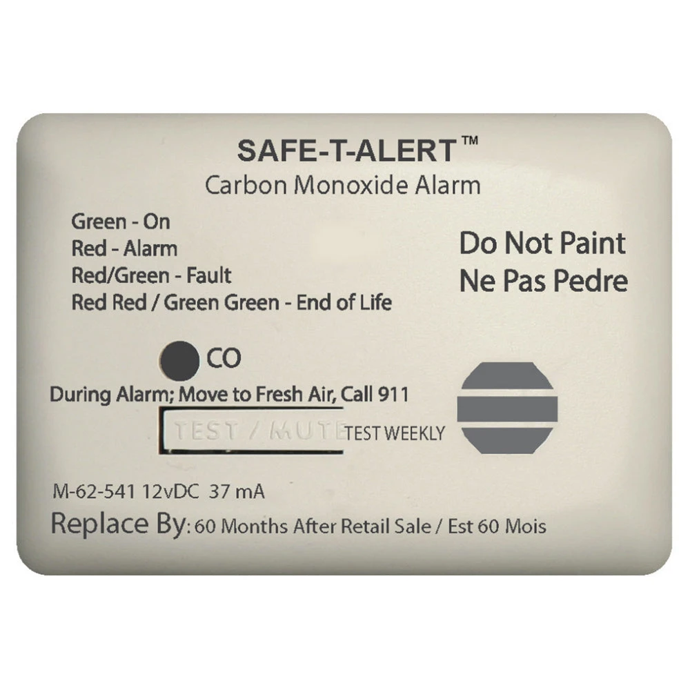 Safe-T-Alert 62 Series Carbon Monoxide Alarm - 12V - 62-541-Marine Surface Mount - White 3 Safe-T-Alert 62 Series Carbon Monoxide Alarm - 12V - 62-541-Marine Surface Mount - White