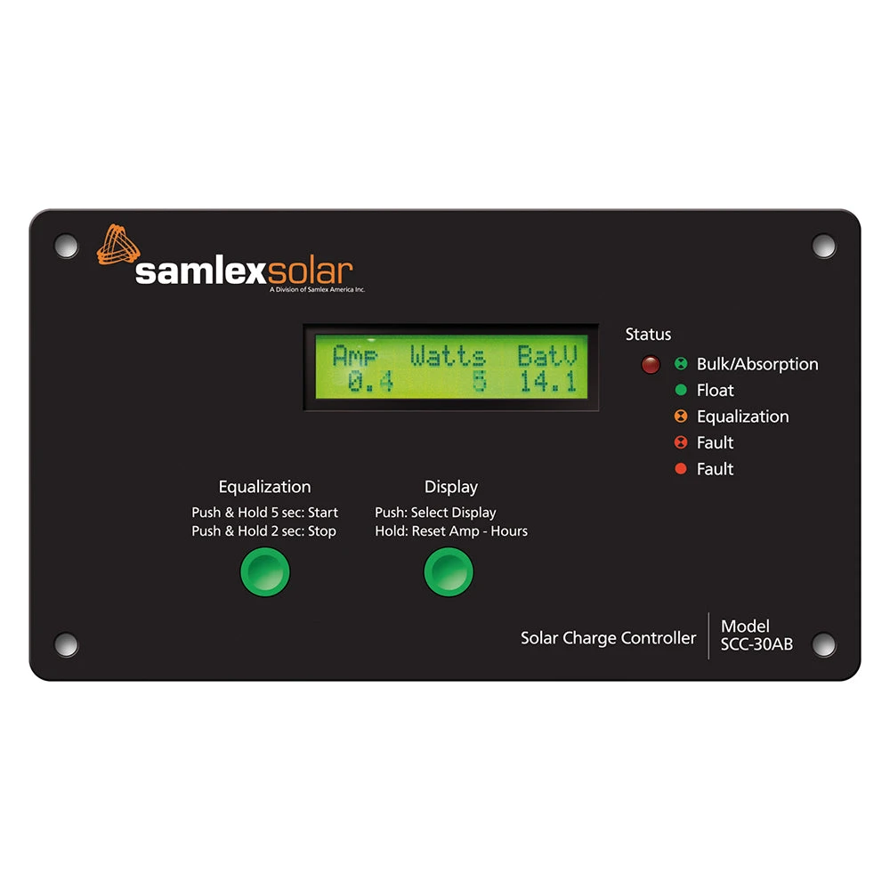 Samlex Flush Mount Solar Charge Controller W/LCD Display - 30A 3 Samlex Flush Mount Solar Charge Controller W/LCD Display - 30A