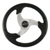 Schmitt & Ongaro Folletto 14.2" Black Poly Steering Wheel W/ Polished Spokes And Black Cap - Fits 3/4" Tapered Shaft Helm 2 Schmitt & Ongaro Folletto 14.2" Black Poly Steering Wheel W/ Polished Spokes And Black Cap - Fits 3/4" Tapered Shaft Helm -NVN Marine Shop schmitt ongaro folletto 14 1
