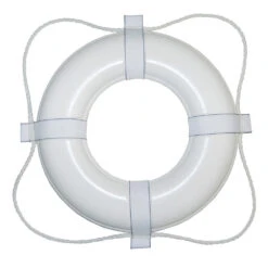 Taylor Made Foam Ring Buoy - 24" - White W/White Grab Line