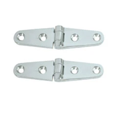 Whitecap Strap Hinge - CP/Brass - 4" X 1" - Pair
