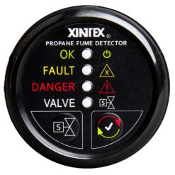 Xintex Propane Fume Detector W/Automatic Shut-Off & Plastic Sensor - No Solenoid Valve - Black Bezel Display